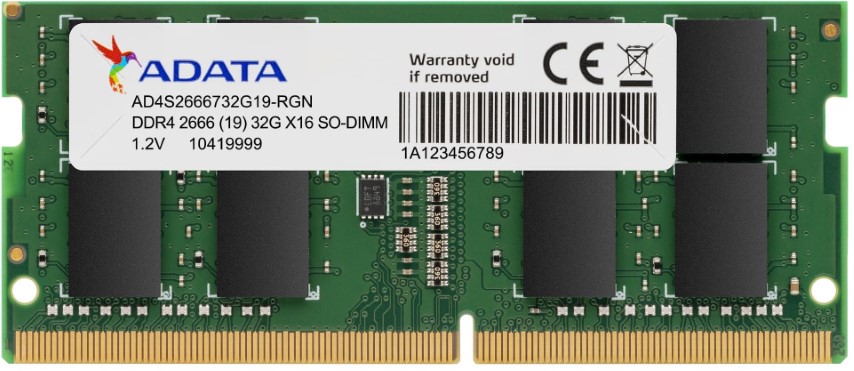 Barrette mémoire Lap DDR4-2666 UDIMM 4GB AD4S2666W4G19-S