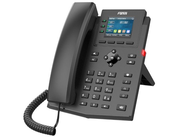 Téléphone 4 lignes SIP économique doté d'un écran couleur performant. *Sans Alimentation