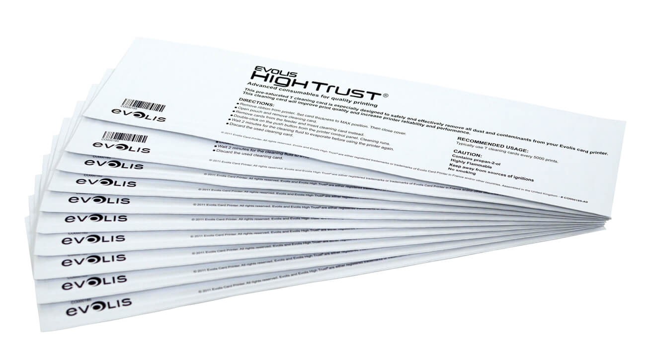 Lot de 10 cartes nettoyantes ACL004