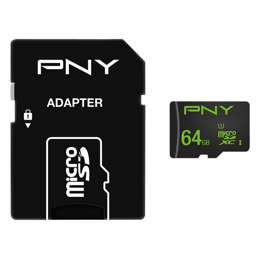 Carte Mémoire MicroSDHC 64Go (avec adaptateur) PNY SDU64GPER50